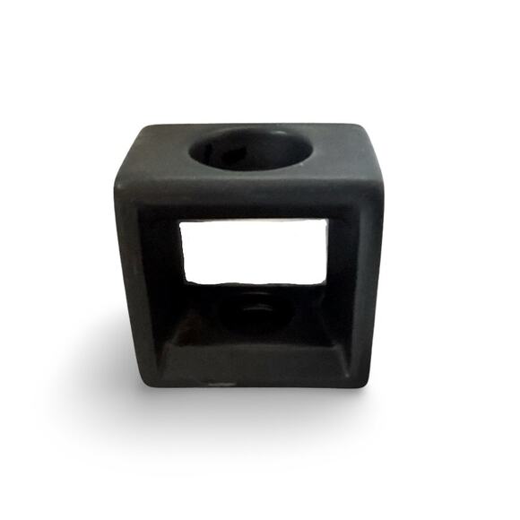 Partylite Black Matte Taper Candle Holder - Picture 1 of 4